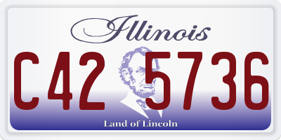 IL license plate C425736