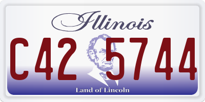 IL license plate C425744