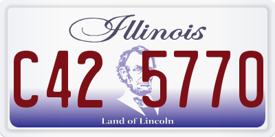 IL license plate C425770