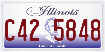 IL license plate C425848