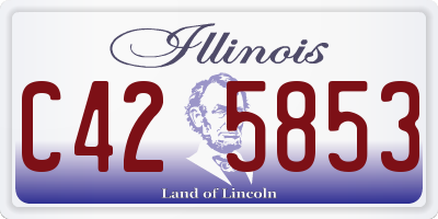 IL license plate C425853