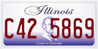 IL license plate C425869