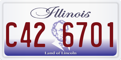 IL license plate C426701