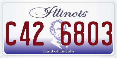 IL license plate C426803