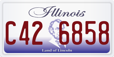 IL license plate C426858