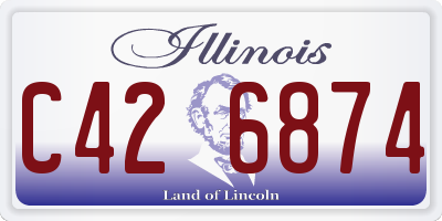 IL license plate C426874