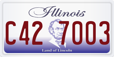 IL license plate C427003