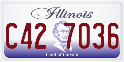 IL license plate C427036