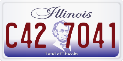 IL license plate C427041