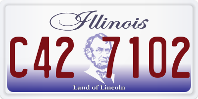 IL license plate C427102