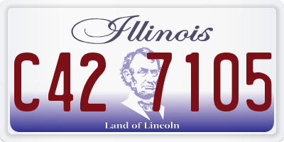 IL license plate C427105