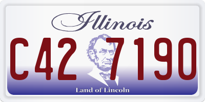 IL license plate C427190