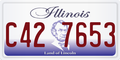 IL license plate C427653