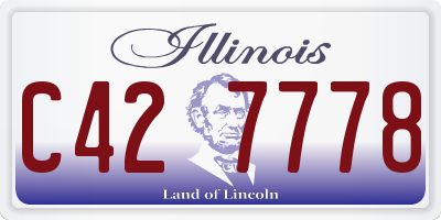 IL license plate C427778