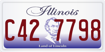 IL license plate C427798