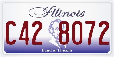 IL license plate C428072