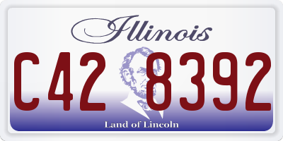 IL license plate C428392