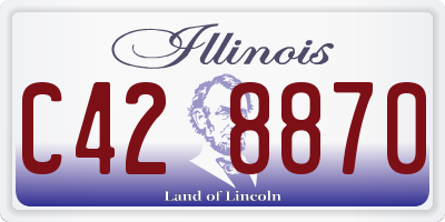 IL license plate C428870