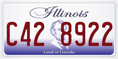 IL license plate C428922