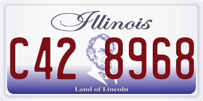 IL license plate C428968