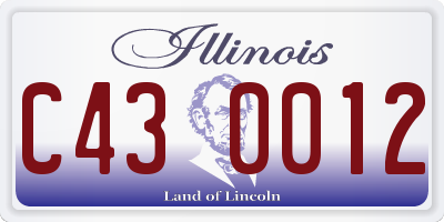 IL license plate C430012