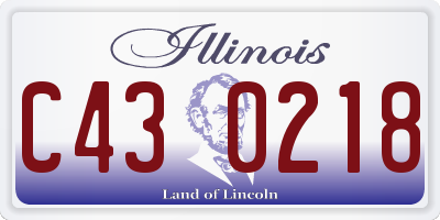 IL license plate C430218