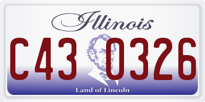 IL license plate C430326