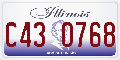 IL license plate C430768
