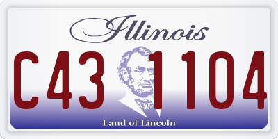 IL license plate C431104