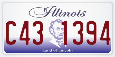 IL license plate C431394