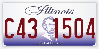 IL license plate C431504