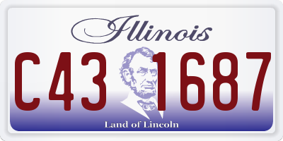 IL license plate C431687