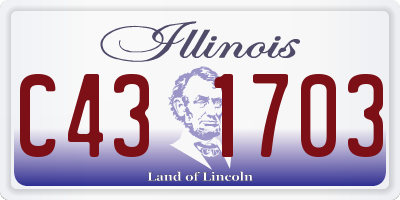 IL license plate C431703