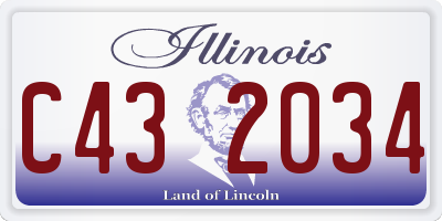 IL license plate C432034