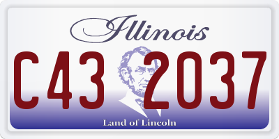 IL license plate C432037
