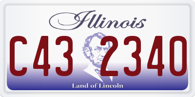 IL license plate C432340