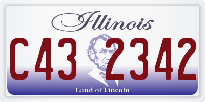 IL license plate C432342