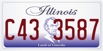 IL license plate C433587