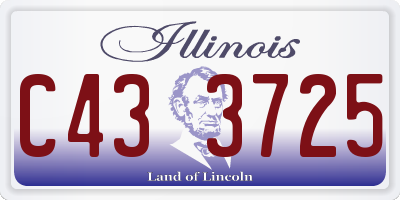 IL license plate C433725