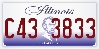 IL license plate C433833