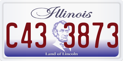 IL license plate C433873