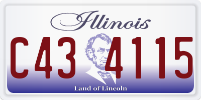 IL license plate C434115