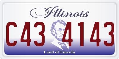 IL license plate C434143
