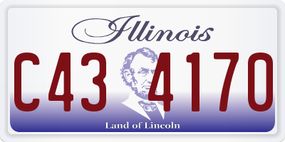 IL license plate C434170