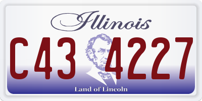 IL license plate C434227