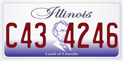 IL license plate C434246