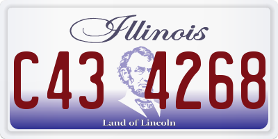 IL license plate C434268