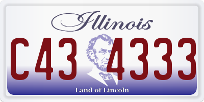 IL license plate C434333