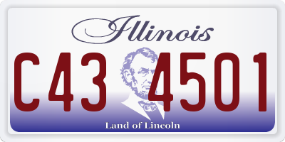 IL license plate C434501