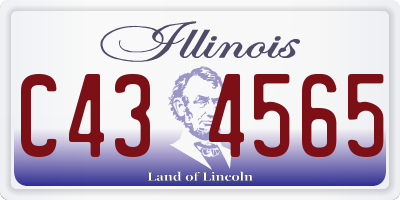 IL license plate C434565
